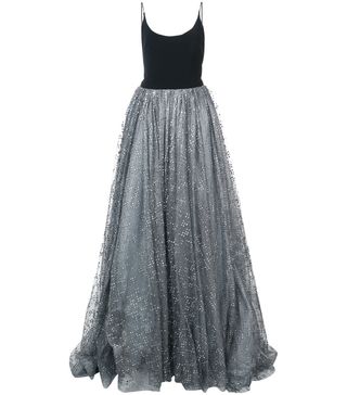 Christian Siriano + Glitter Tulle Detail Dress