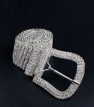 Fashion Store 686 + Chic 10 Row Rhinestone Waist Belt Diamante Adjustable Waistband Costume Jewelry