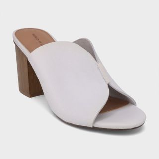 Who What Wear x Target + Allegra Smooth Faux Leather Heeled Mules