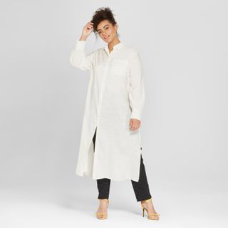 Who What Wear x Target + Long Sleeve Button-Up Tunic