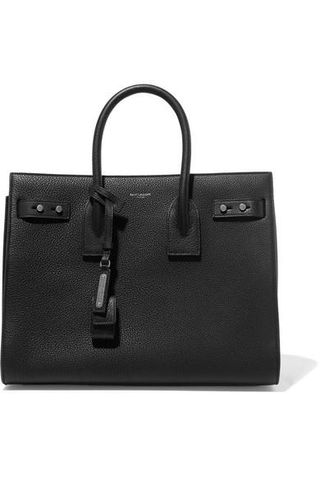 Saint Laurent + Sac de Jour Textured-Leather Tote