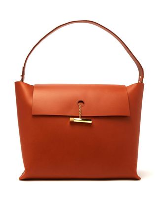 Sophie Hulme + Large Pinch Leather Tote Bag