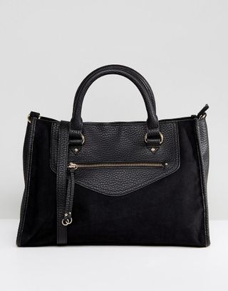 ASOS + Tote Bag With Ring Pull Detail