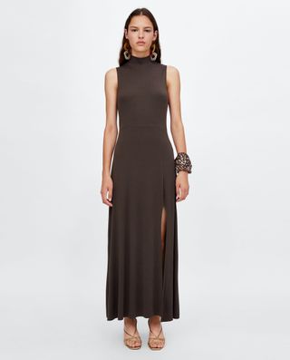 Zara + Flowy High Neck Dress