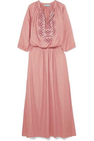 Melissa Odabash + Sienna Embroidered Voile Maxi Dress