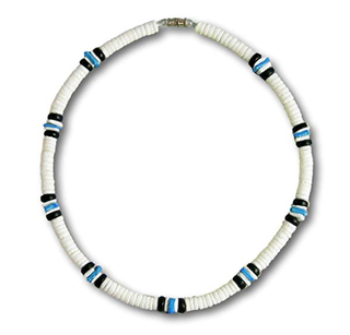 Native Treasures + White Clam Heishe Puka Shell Necklace