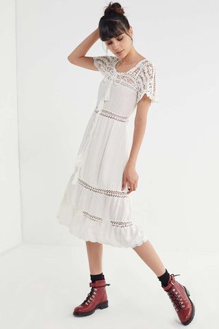 Cleobella + Lace Crochet Midi Dress