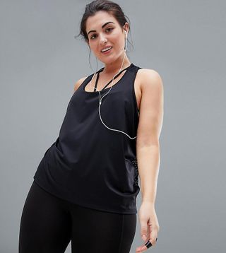 ASOS 4505 Curve + Tank Top in Loose Fit With Mesh Racer Back