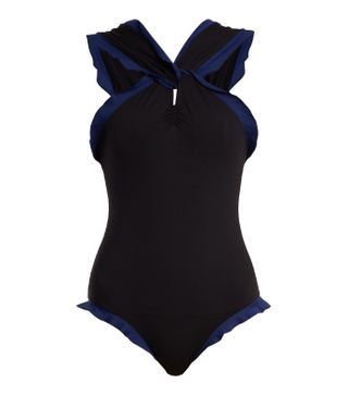 Marysia + Oxford Contrast-Trim Swimsuit