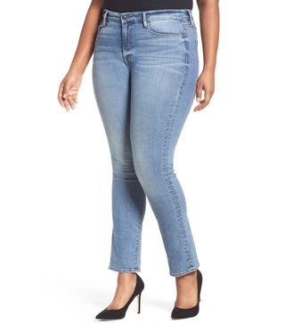 Good American + Good Straight High Rise Jeans