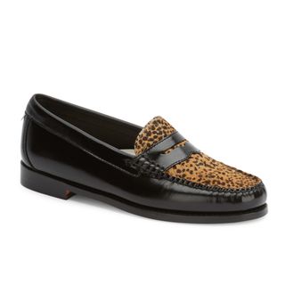 RE/DONE + Weejuns® + The Whitney Loafer in Leopard Hair Calf Plug