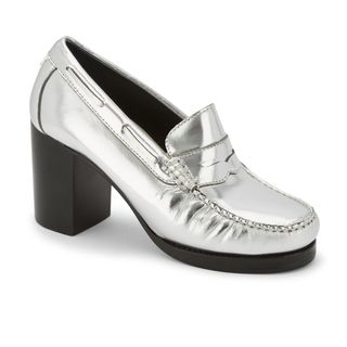 RE/DONE + Weejuns® + The Winsome Heel Loafer in Silver Mirror Metallic