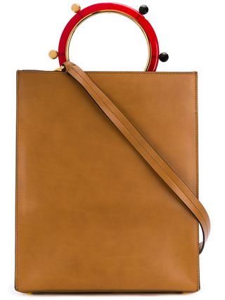 Marni + Embellished Handle Pannier Bag