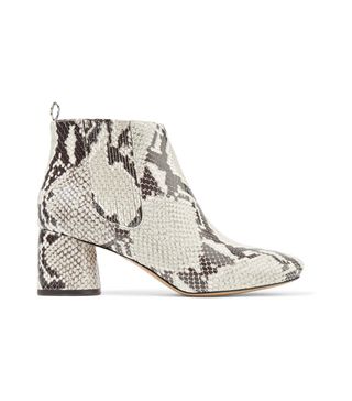 Marc Jacobs + Snake-Effect Leather Ankle Boots