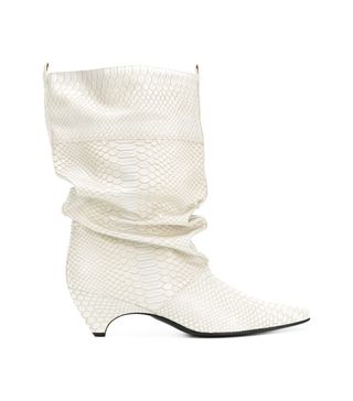Stella McCartney + Snake-Effect Pointed Boots