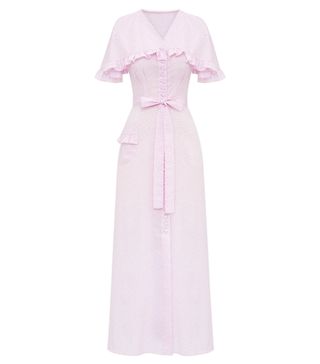 The Vampire's Wife + Pink and White Cape Charlotte Dress