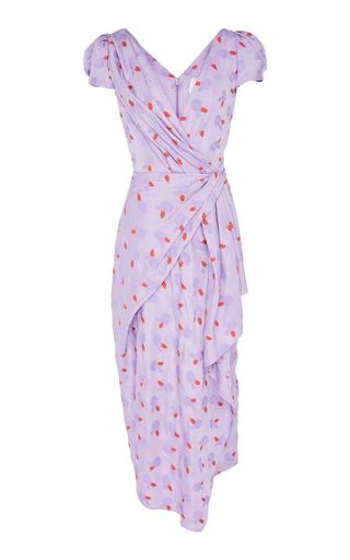 Carolina Herrera + Floral Wrap Dress