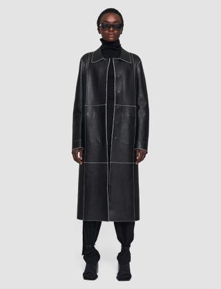 Joseph + Bonded Leather Lancry Coat