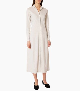 Sunspel + Organic Cotton Jersey Shirt Dress