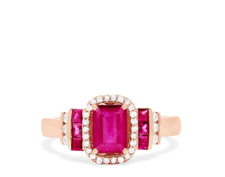 Effy Jewelry + Hematian 18K White Gold Ruby and Diamond Ring