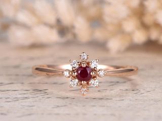 Kilar Jewelry + Natural Red Ruby Engagement Ring