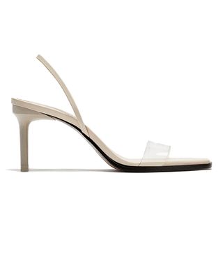 Zara + Sandals With Vinyl Strap Detail