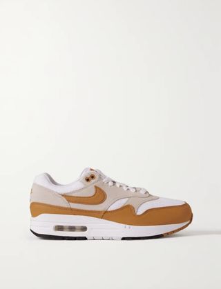 Nike + Air Max 1 Suede, Leather and Mesh Sneakers