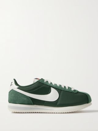 Nike + Cortez Suede and Leather-Trimmed Shell Sneakers