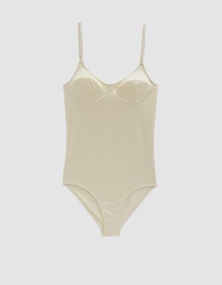 Baserange + Soft One Piece Swimsuit in Off White