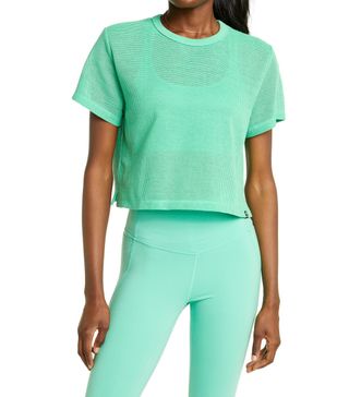 Zella + Excursion Mesh Crop T-Shirt