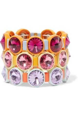 Roxanne Assoulin + Technicolor Set of Three Enamel and Swarovski Crystal Bracelets