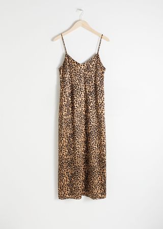 & Other Stories + Satin Leopard Slip Dress