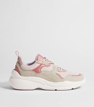 Bershka + Contrasting Platform Trainers