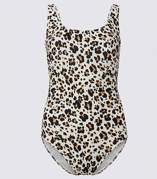 M&S + Animal Print Non-Wired Swimsuit