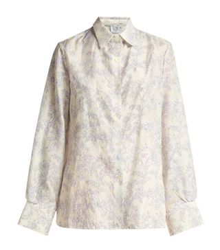 Thierry Colson + Arthur Floral-Print Silk Pyjama Shirt