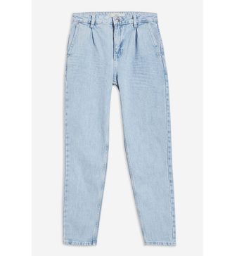 Topshop + Bleach Pleated Mom Jeans