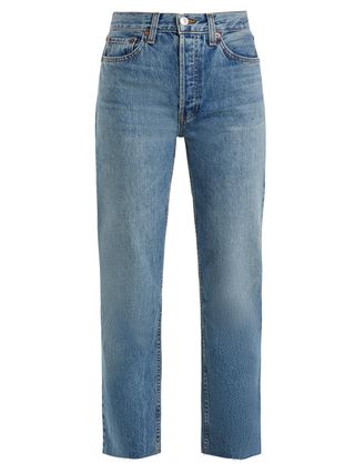 Re/Done + Stove Pipe High-Rise Straight-Leg Jeans