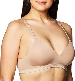 Wirefree Push Up Bra Full-Coverage for Large Bust Bras for Women Seamless  Plus Size Front Closure Wireless No Show Beige : : Clothing, Shoes  & Accessories