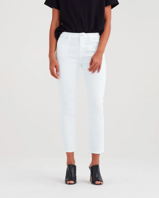 7 for All Mankind + Kimmie Crop in Clean White