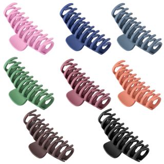 Beeager + 8 Color Large Matte Hair Claw Clips