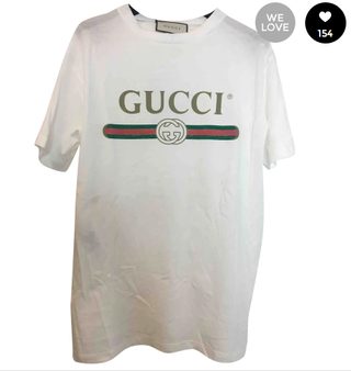 Gucci + White Cotton Top