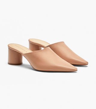 Zara + Solid Color Leather Mules