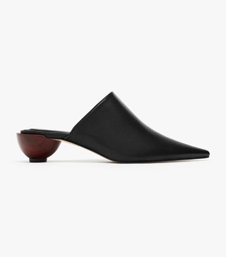 Zara + Round Heel Leather Mules