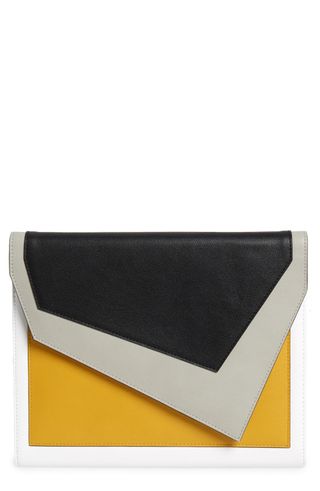 Leith + Colorblock Faux Leather Envelope Clutch