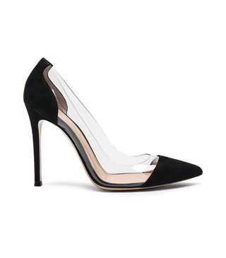 Gianvito Rossi + Suede Plexi Pumps