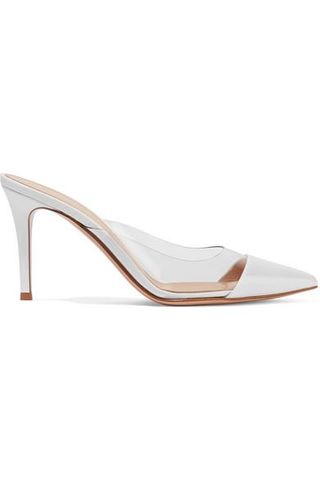 Gianvito Rossi + Plexi 85 Patent-Leather and PVC Mules