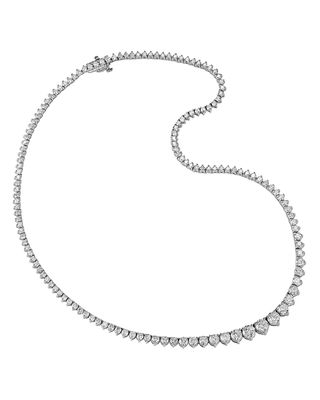 Bloomingdale’s + Diamond Tennis Necklace in 14K White Gold