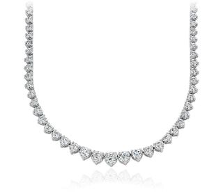 Blue Nile + Eternity Diamond Necklace in 18k White Gold
