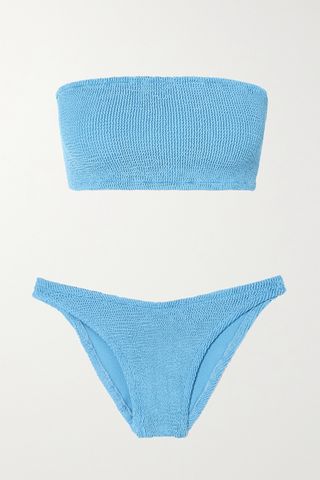 Hunza G + + Net Sustain Gabrielle Seersucker Bandeau Bikini