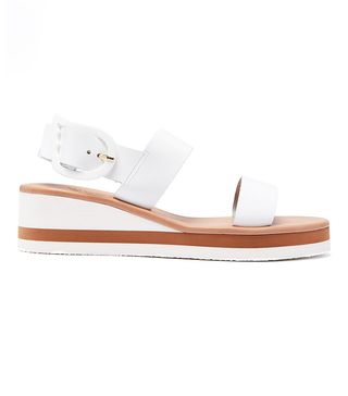 Ancient Greek Sandals + Clio Rainbow Wedge-Heel Patent-Leather Sandals